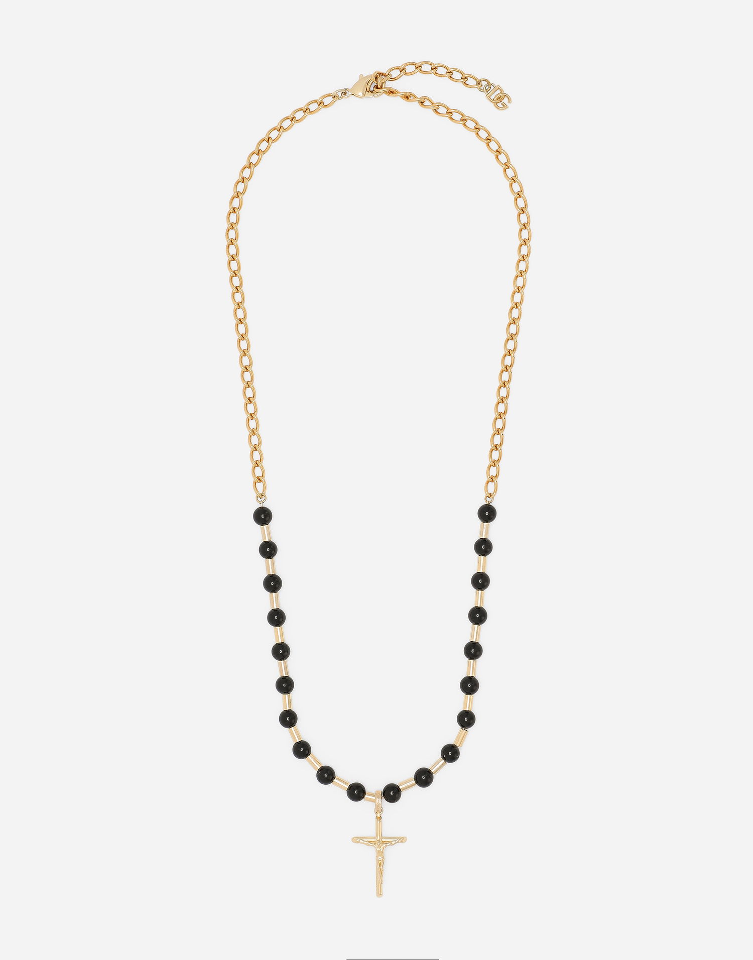 Náhrdelník Dolce & Gabbana Gold Metal Necklace with Black Beads Metalická | WNQ1D3W1111ZOO00, 0
