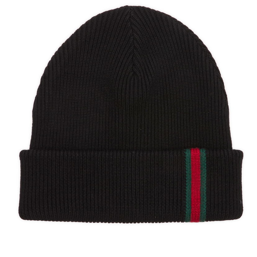 Kulicha Gucci Gucci Web Knitted Beanie Čierna | 834192-4G200-1000