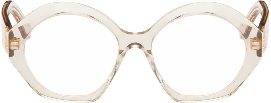 Beige Round Glasses