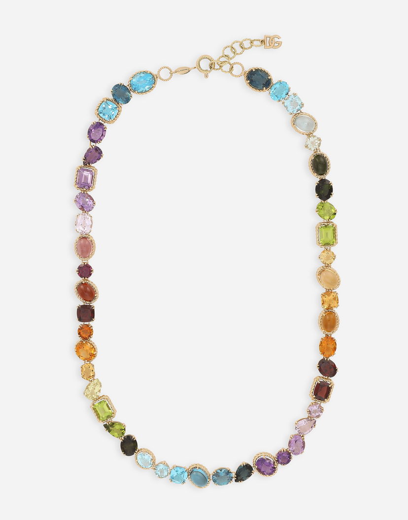 Náhrdelník Dolce & Gabbana Rainbow Necklace With Multicolor Gemstones Rôznofarebný | WNQA2GWMIX1ZOO00