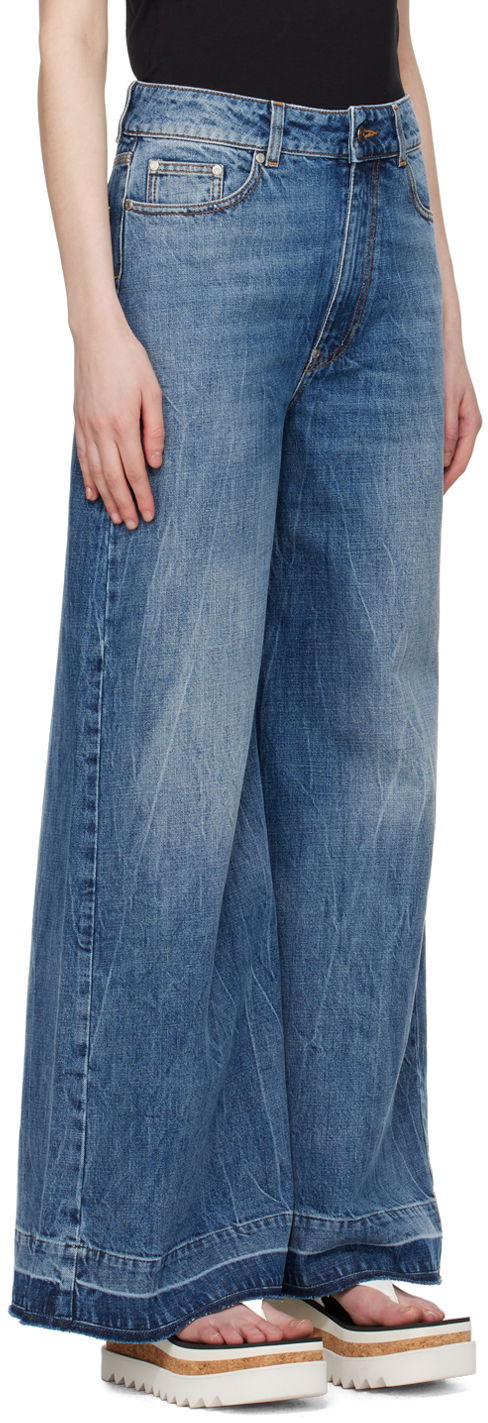 Džínsy Stella McCartney Stella McCartney Slouchy Flared Jeans Modrá | 6D02743SPH69, 1