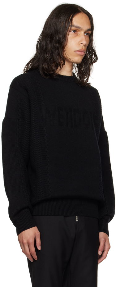 Sveter We11done We11done Square Patch Sweater Čierna | WD-KT3-23-643-U-BK, 1