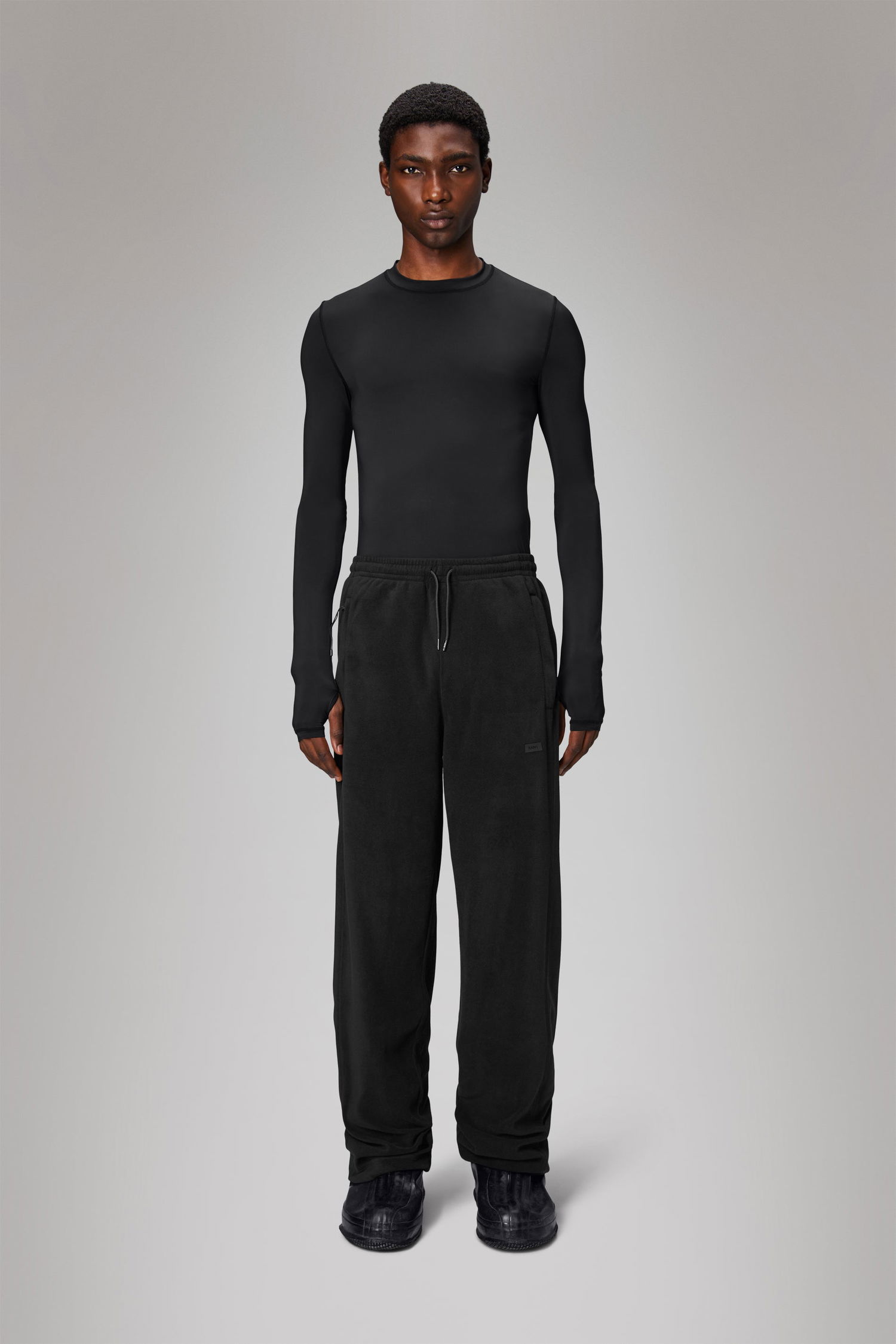 Tepláky Rains Fleece Pants Wide Čierna | 21580\01, 1