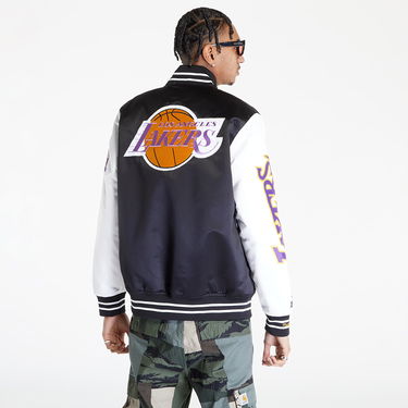Bomber bunda Mitchell & Ness Team Origins Varsity Satin Los Angeles Lakers Jacket Čierna | OJBF4854-LALYYPPPBKWH, 3