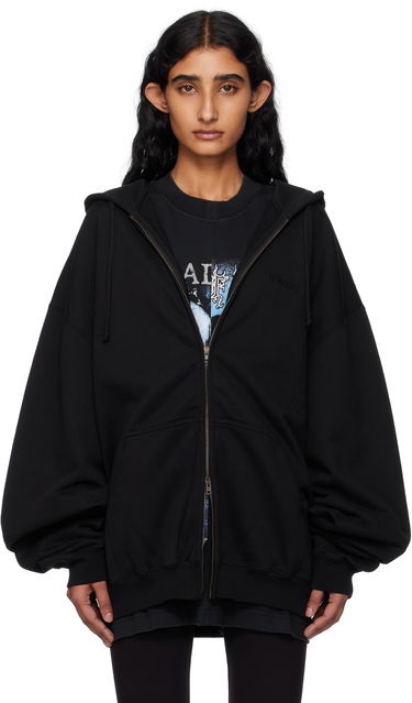Mikina VETEMENTS Vetements Oversized Zip-Up Hoodie Čierna | UH76ZU100B, 0