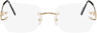 C de Cartier Square Rimless Glasses