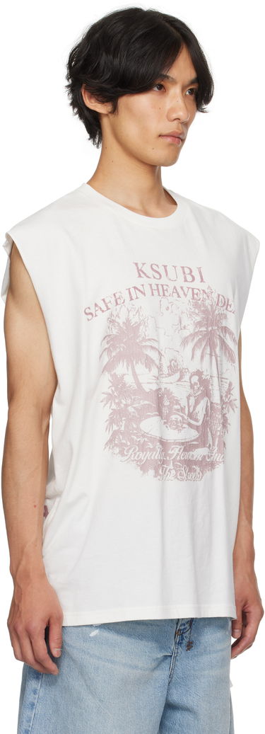 Tielko Ksubi Ksubi Paradiso Cut Off Tank Top Biela | MPF25TA002, 1
