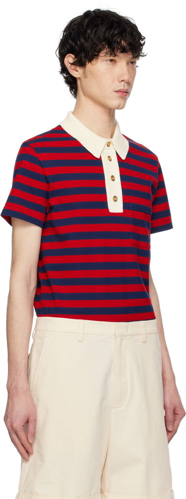 Polo tričko Valentino Valentino Striped Cotton Polo Rôznofarebný | 6V3MH03SAR9, 1