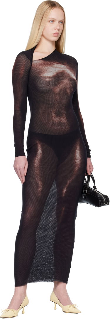 Šaty Jean Paul Gaultier 'The Long Bronze Body Dust' Maxi Dress Čierna | 25/04-W-DR051-M010P-0060, 3