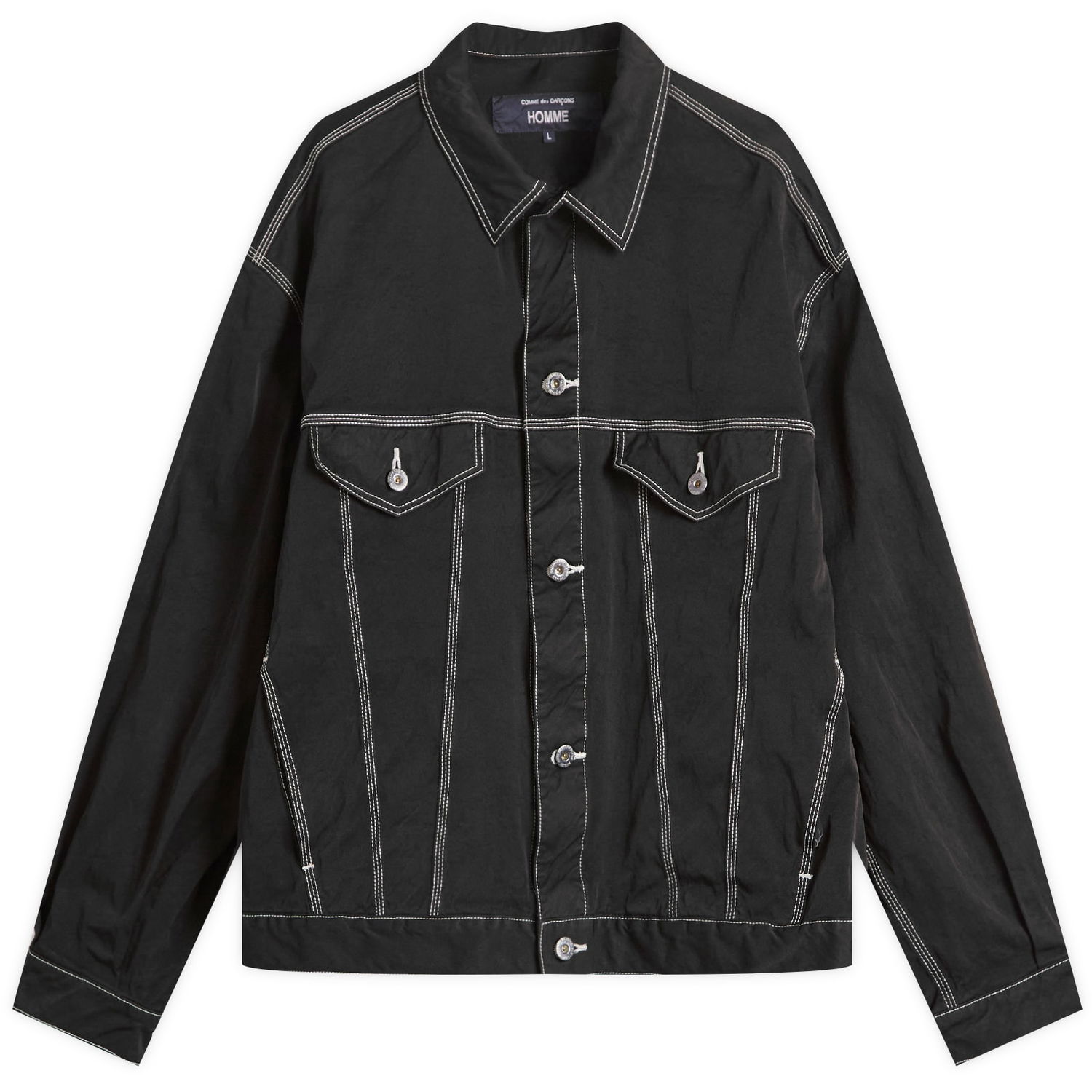 Bunda Comme des Garçons Homme Contrast Stitch Jacket, Size Large Čierna | HP-J014-W25-1, 1