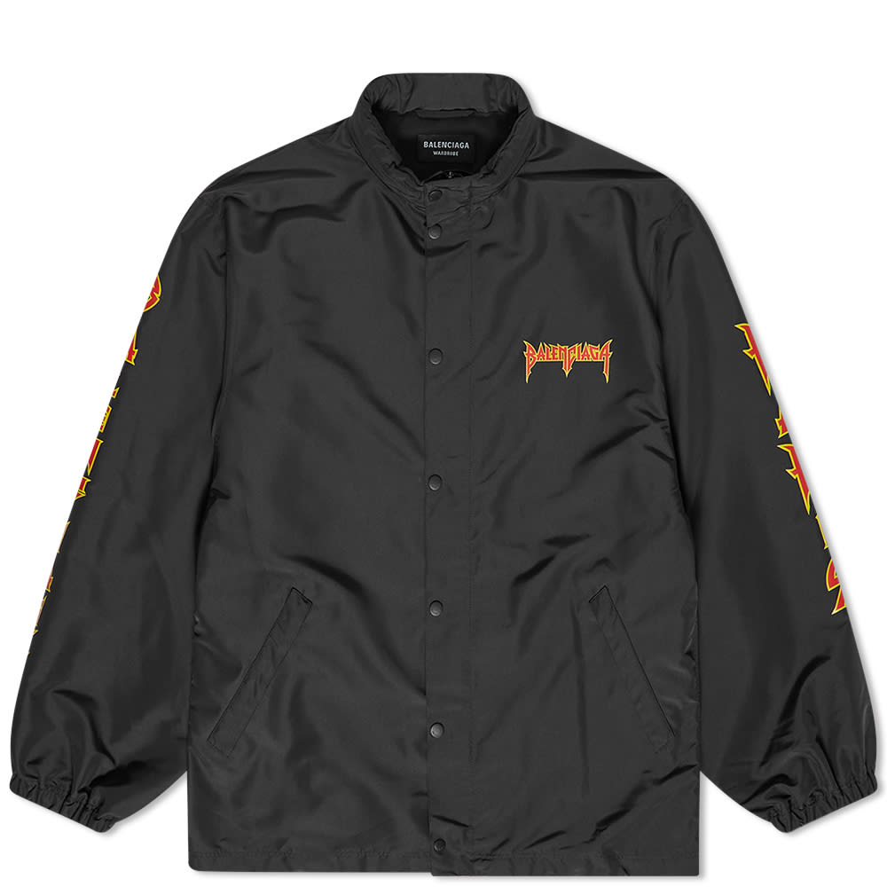 Vetrovka Balenciaga Metal Logo Windbreaker Čierna | 698831-TMO10-1000, 0