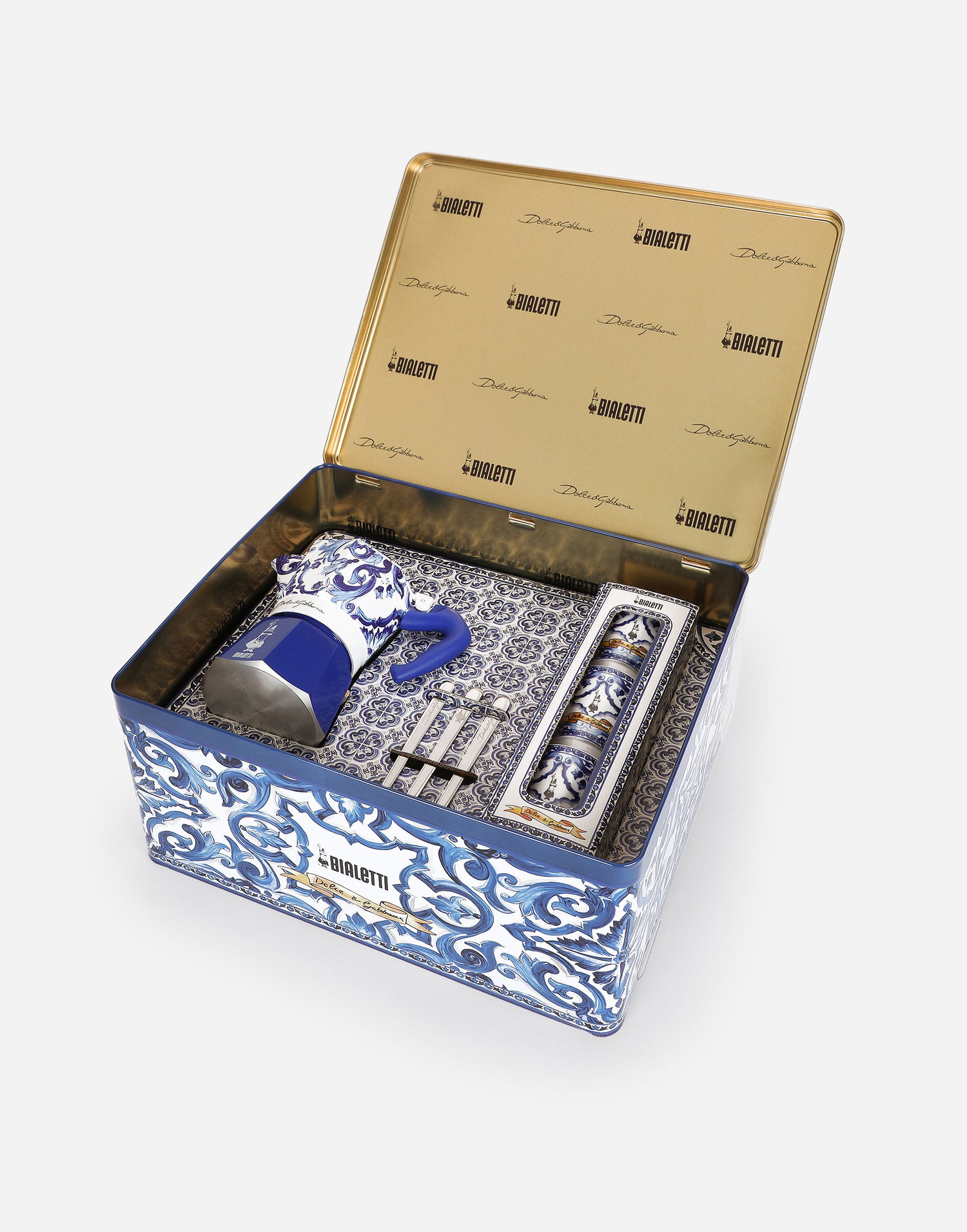 Home decor Dolce & Gabbana Moka Box Large + 3 Porcelain Cups & 3 Silver Stir Sticks Rôznofarebný | TCK017TCAFNUB001, 1