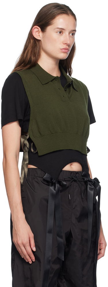 Tielko Simone Rocha Simone Rocha Embellished Knit Vest Čierna | VMK6WB 0646, 4