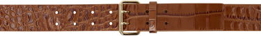 Opasok Anine Bing Anine Bing Mila Crocodile Leather Belt Hnedá | A-12-10973-BWN1, 0