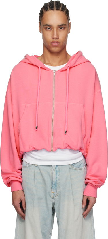Mikina R13 R13 Balloon Cropped Zip-Up Hoodie Ružová | R13WK216-K001I, 0