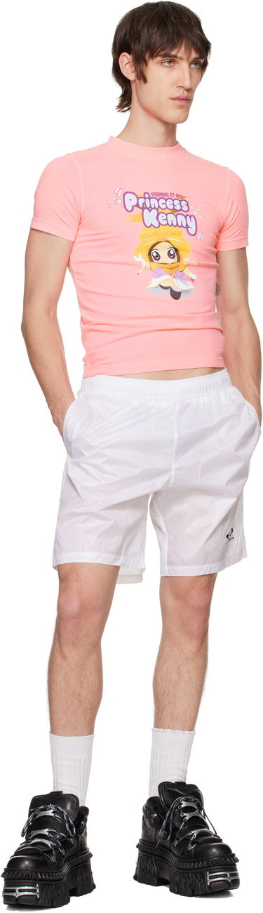 Šortky VETEMENTS Vetements Oval Logo Swim Shorts Biela | MA66SW100W, 3