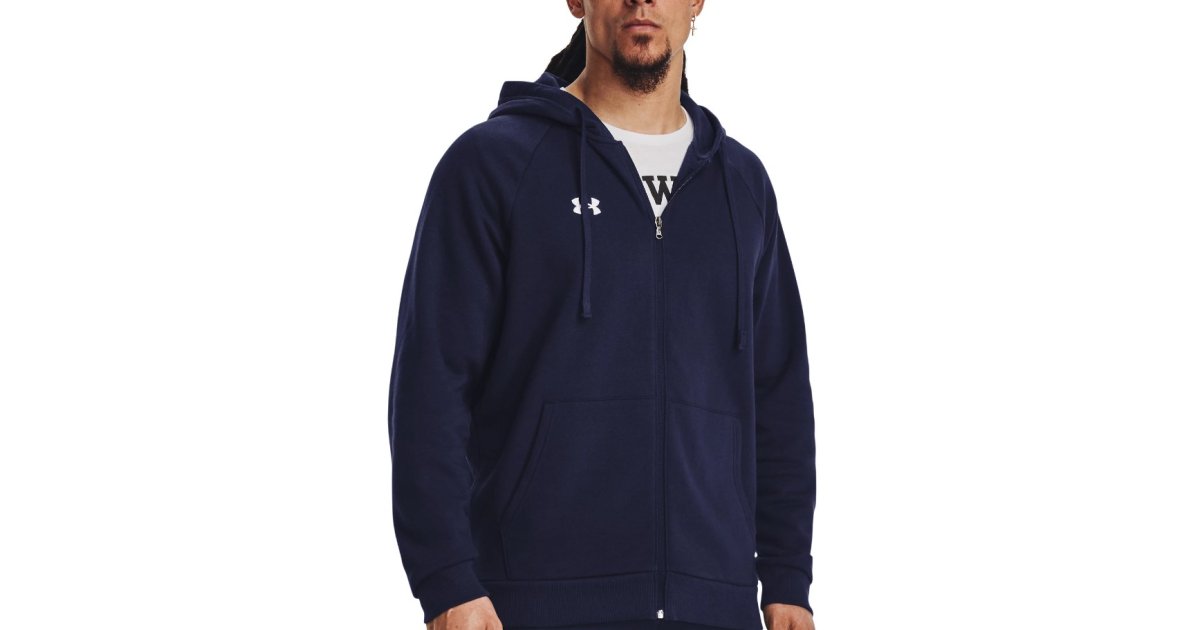 Mikina Under Armour Rival Fleece Full-Zip Hoodie Navy | 1379767-410, 1