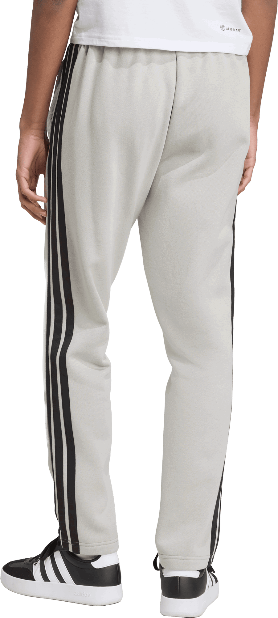 Tepláky adidas Performance Sportswear Essentials Three Stripes Fleece Open Hem Sweatpants Šedá | jx0715, 1