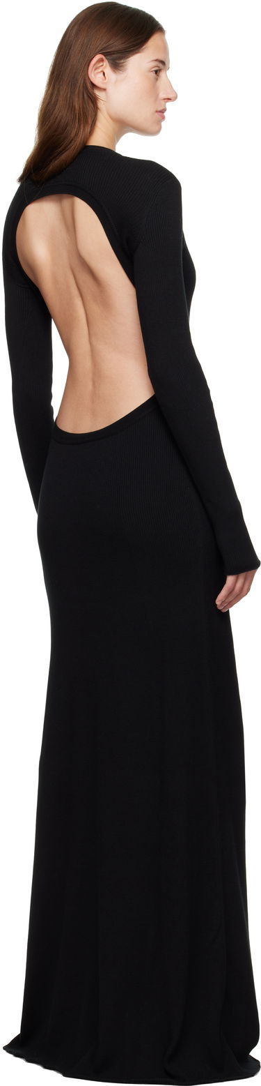 Šaty Ann Demeulemeester Ann Demeulemeester Eva Open Back Knitted Maxi Dress Čierna | 2520-W-KN12-FA049-099, 2