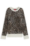 Leopard Jacquard Loose-Fit Knitted Sweater