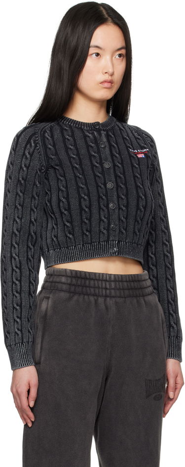 Sveter Alexander Wang Alexander Wang.t Cable-Knit Cropped Cardigan Čierna | 4KC2251050, 1