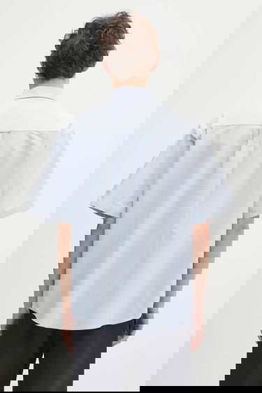 Košeľa Carhartt WIP Relaxed Short Sleeve Braxton Shirt with Button-Down Collar Modrá | I031454.1ONXX, 2