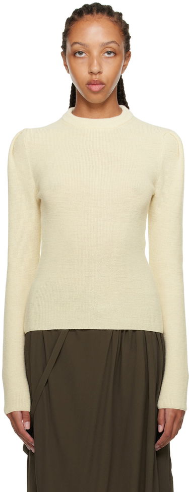 Sveter LEMAIRE LEMAIRE Women's Crewneck Knitted Sweater Žltá | KN663 LK119, 0