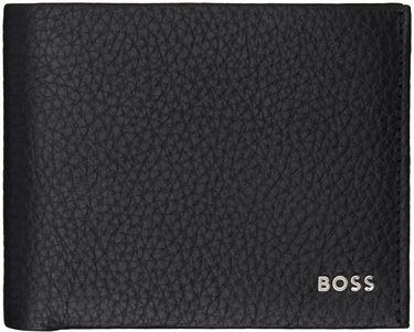 Peňaženka BOSS Black Leather Logo Lettering Wallet Čierna | 50529512, 0