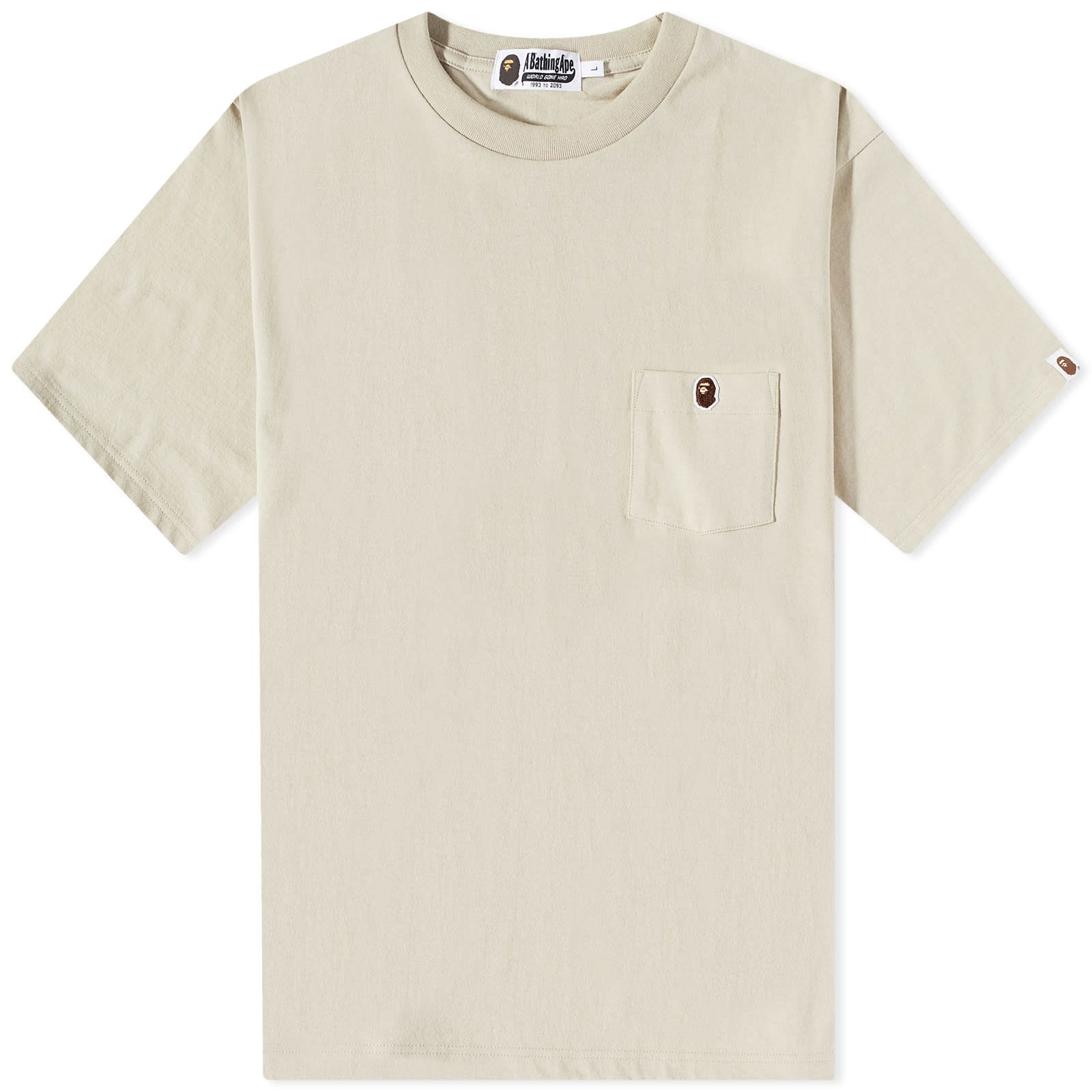 One Point Pocket T-Shirt Beige