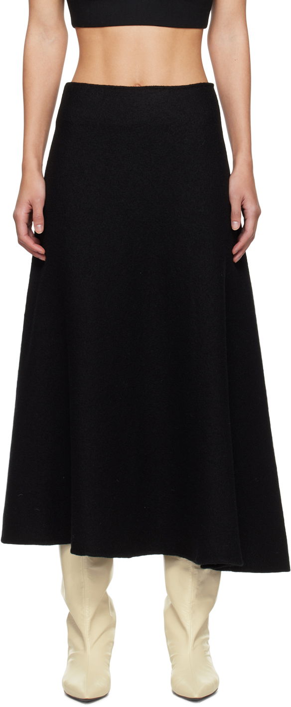 Sukňa Jil Sander Asymmetric Hem Midi Skirt Čierna | J02MA0024_J14506, 0