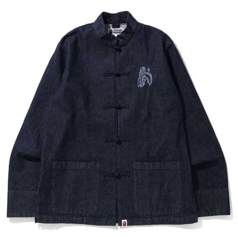 Bunda BAPE Indigo Tiger Shark China Jacket Navy | 001LJG201013X, 1