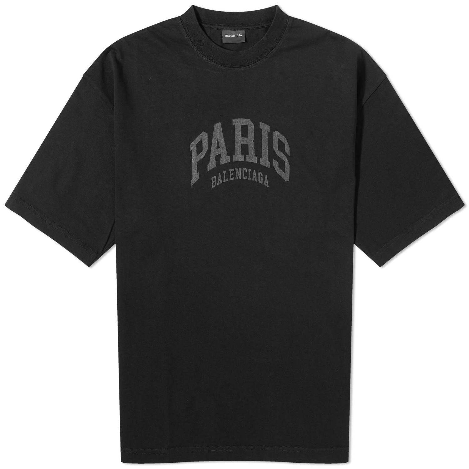 Tričko Balenciaga Paris Čierna | 612966-TLVL7-1069, 0