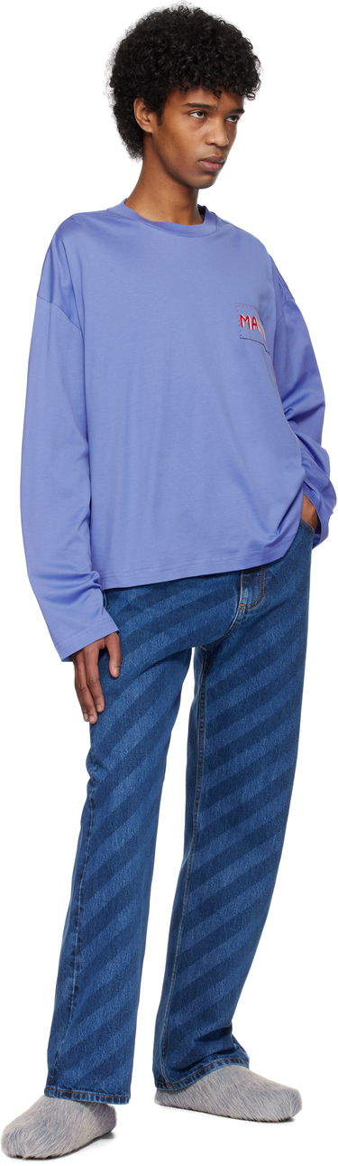 Džínsy Marni Marni Wide Leg Diagonal Stripe Jeans Modrá | PUJU0021A0 USCX36, 3