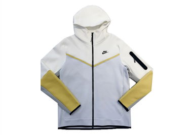 Mikina Nike Sportswear Tech Fleece Full Zip Hoodie White/Yellow/Baby Blue Šedá | CU4489-102, 0