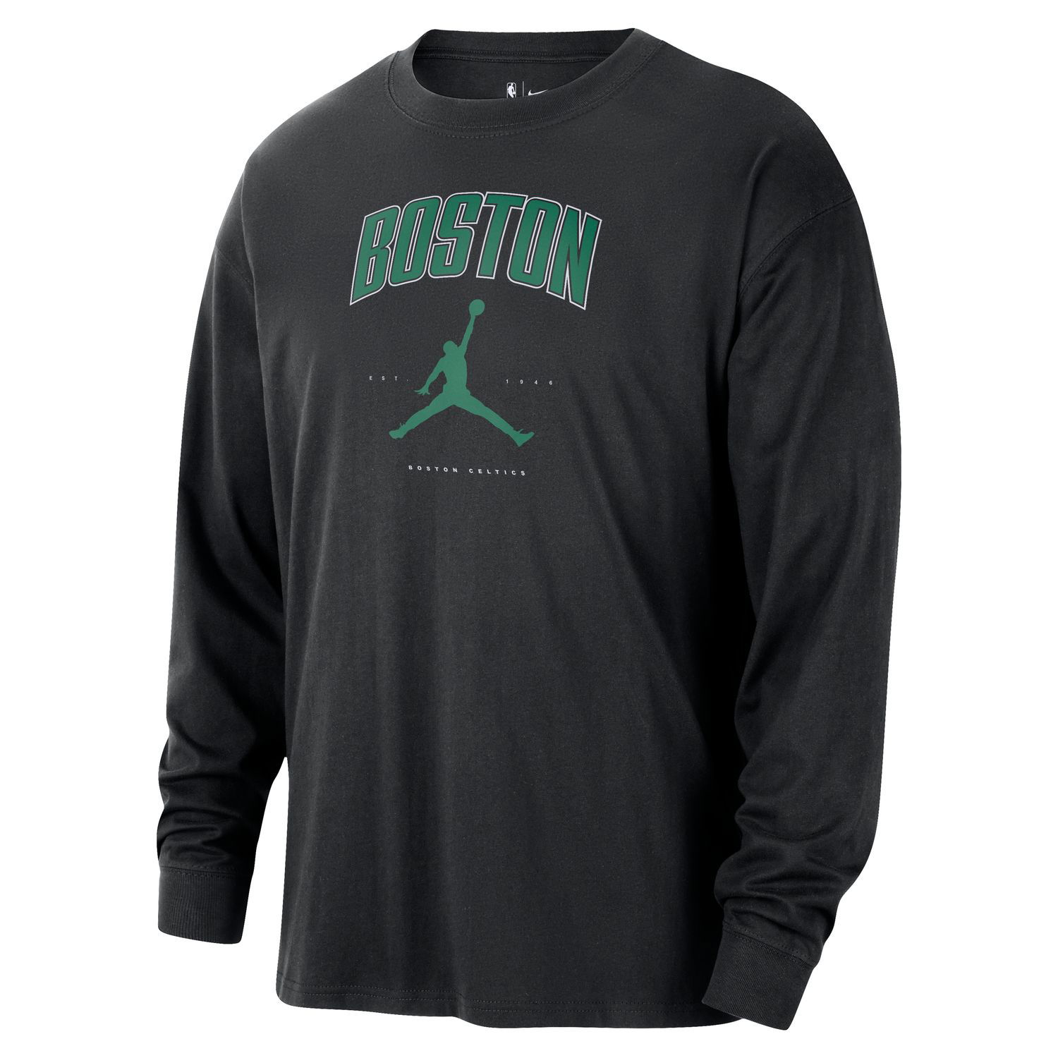 Tričko Jordan Jordan NBA Boston Celtics Essential Long-Sleeve Tee Čierna | HV5458-010, 0