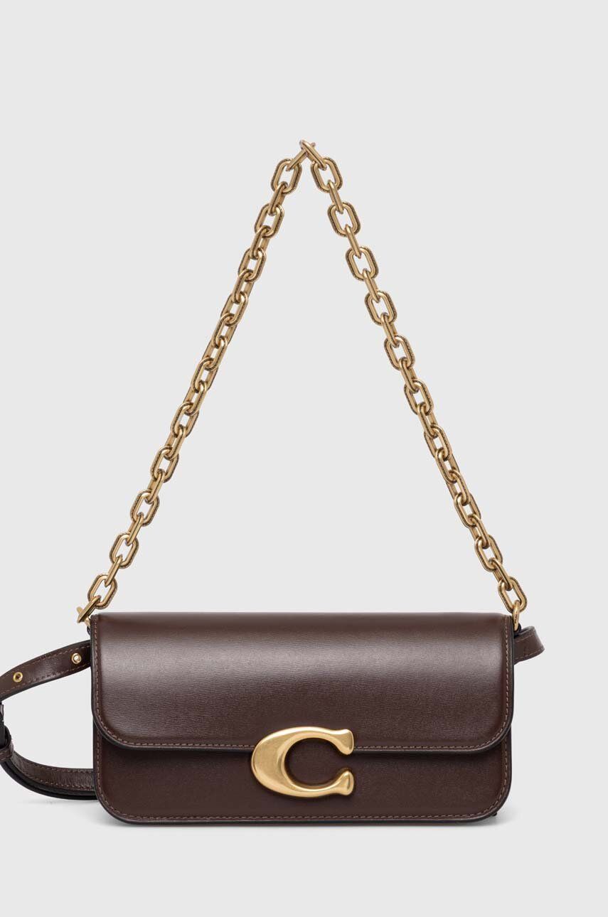 Taška cez rameno Coach Leather Shoulder Bag Čierna | CP120, 0