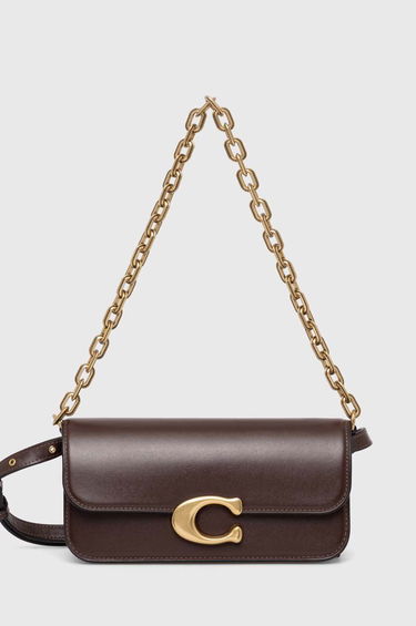 Taška cez rameno Coach Leather Shoulder Bag Čierna | CP120, 0