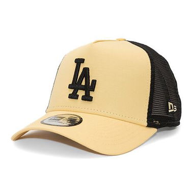 Šiltovka New Era 9FORTY A-Frame Trucker MLB League Essential Los Angeles Dodgers Pineapple / Black  One Size Béžová | 60435249, 0