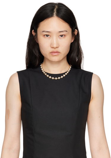 Náhrdelník Amina Muaddi Crystal Tennis Necklace Metalická | IRIS NECKLACE, 1