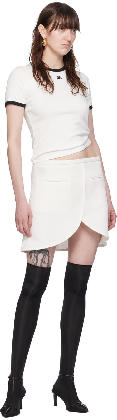Tričko Courrèges Courrèges Signature Trim T-Shirt Biela | VESJTS017JS0070, 3