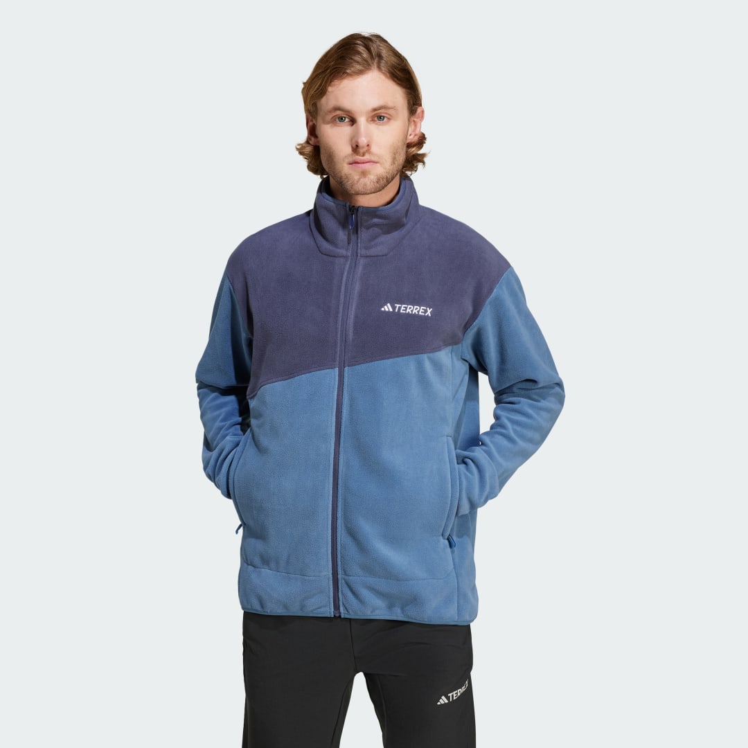 Bunda adidas Performance Terrex Multi Full-Zip Fleece Modrá | IZ3292, 0
