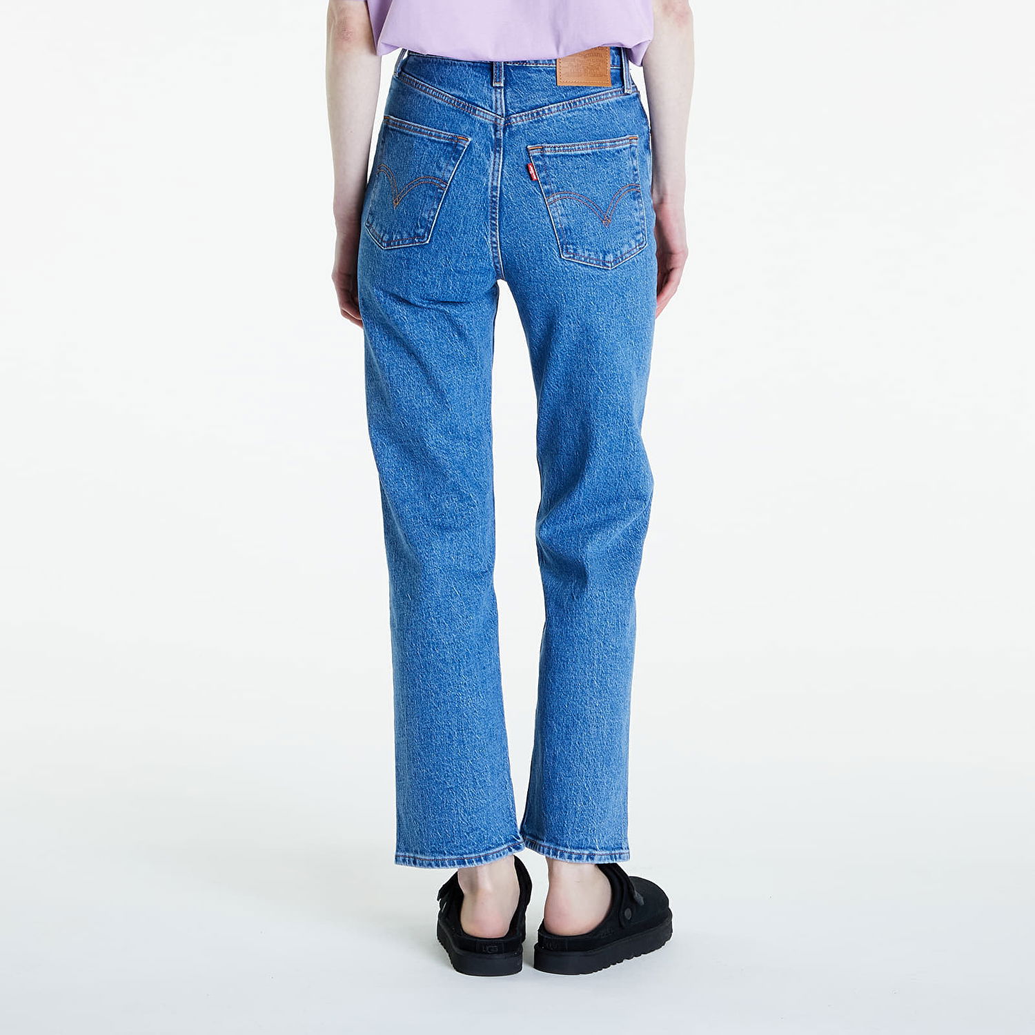 Džínsy Levi's Ribcage Straight Ankle Jeans Modrá | 72693-0117, 1