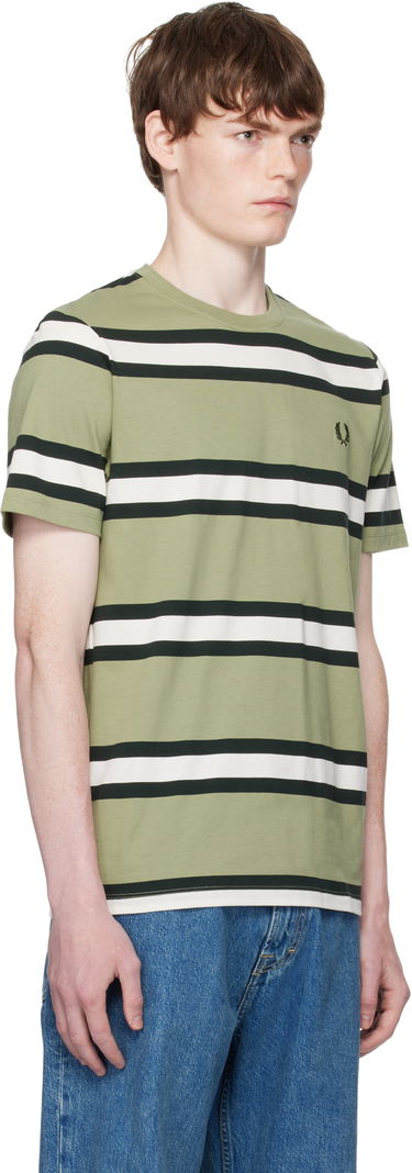 Tričko Fred Perry Fred Perry Bold Stripe T-Shirt Zelené | M9852, 1