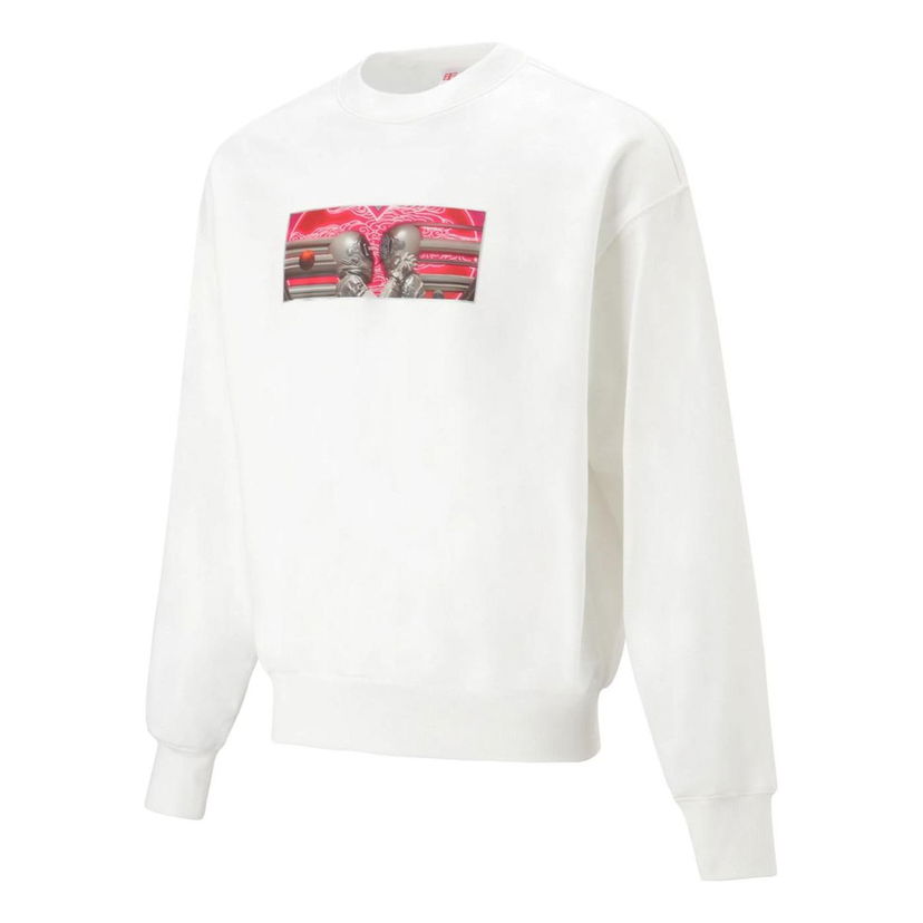 Mikina Li-Ning Graphic Sweatshirt Biela | AWDT233-1