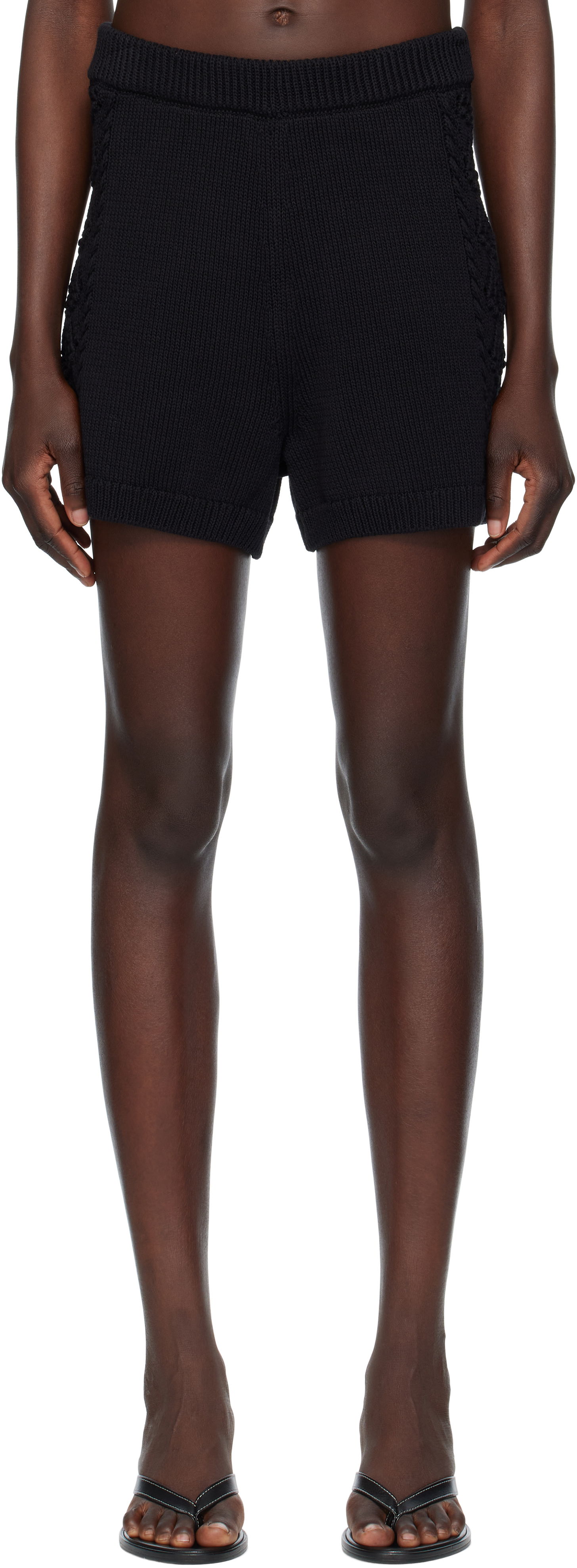 Šortky Loulou de Saison Loulou de Saison Andel Knit Shorts Čierna | ANDEL, 0