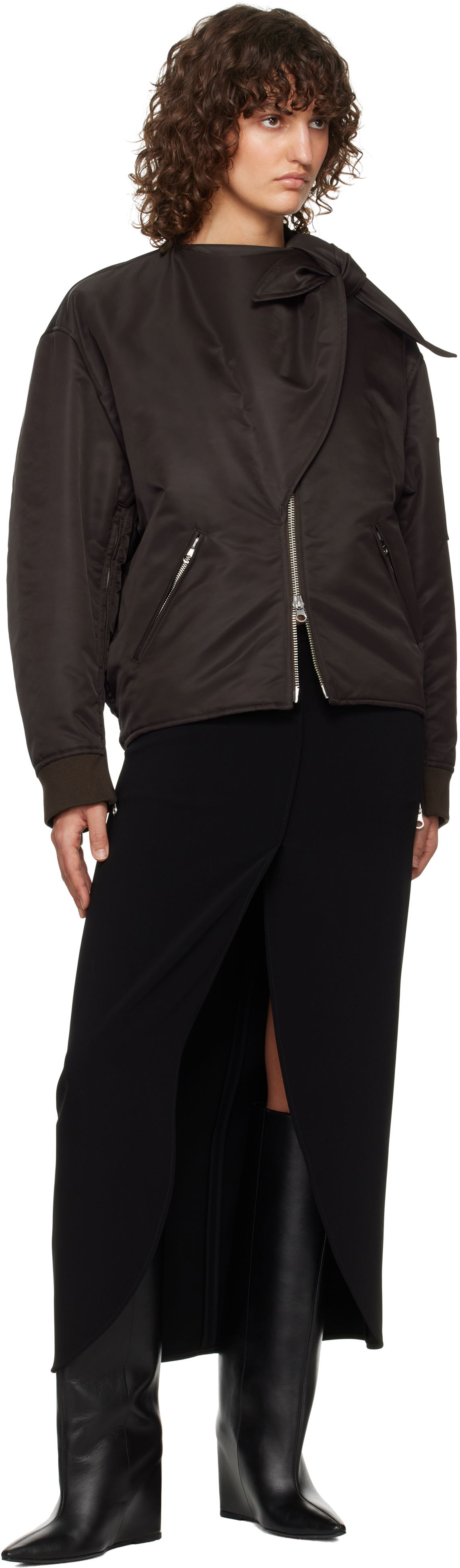 Courrèges Bow Collar Bomber Jacket