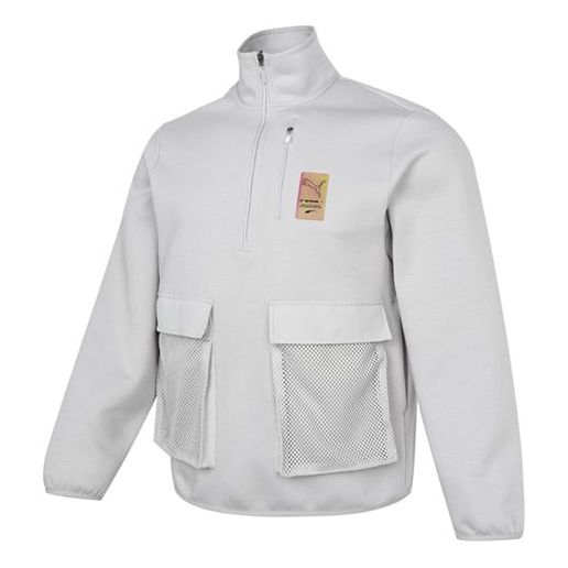 Sveter Puma Men's Utility Sports Jacket Šedá | 531449-09, 0