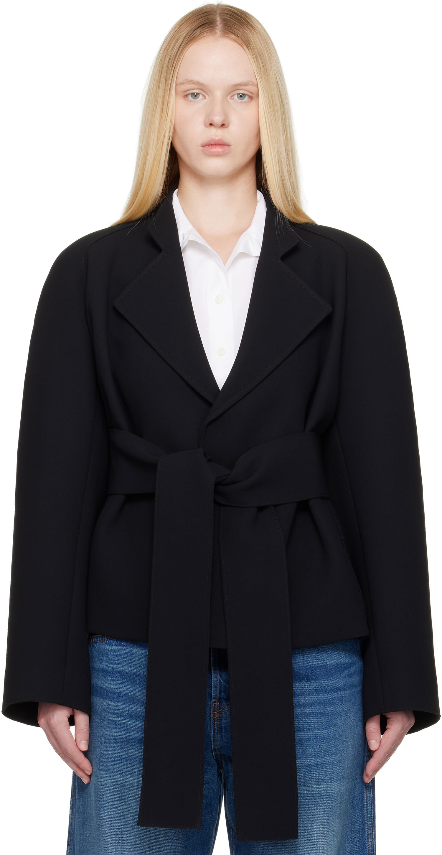 Bunda Khaite KHAITE Edith Belted Jacket Čierna | 61814114, 0