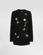 Dolce & Gabbana Single-breasted Double Crêpe Brooch-Embellished Jacket