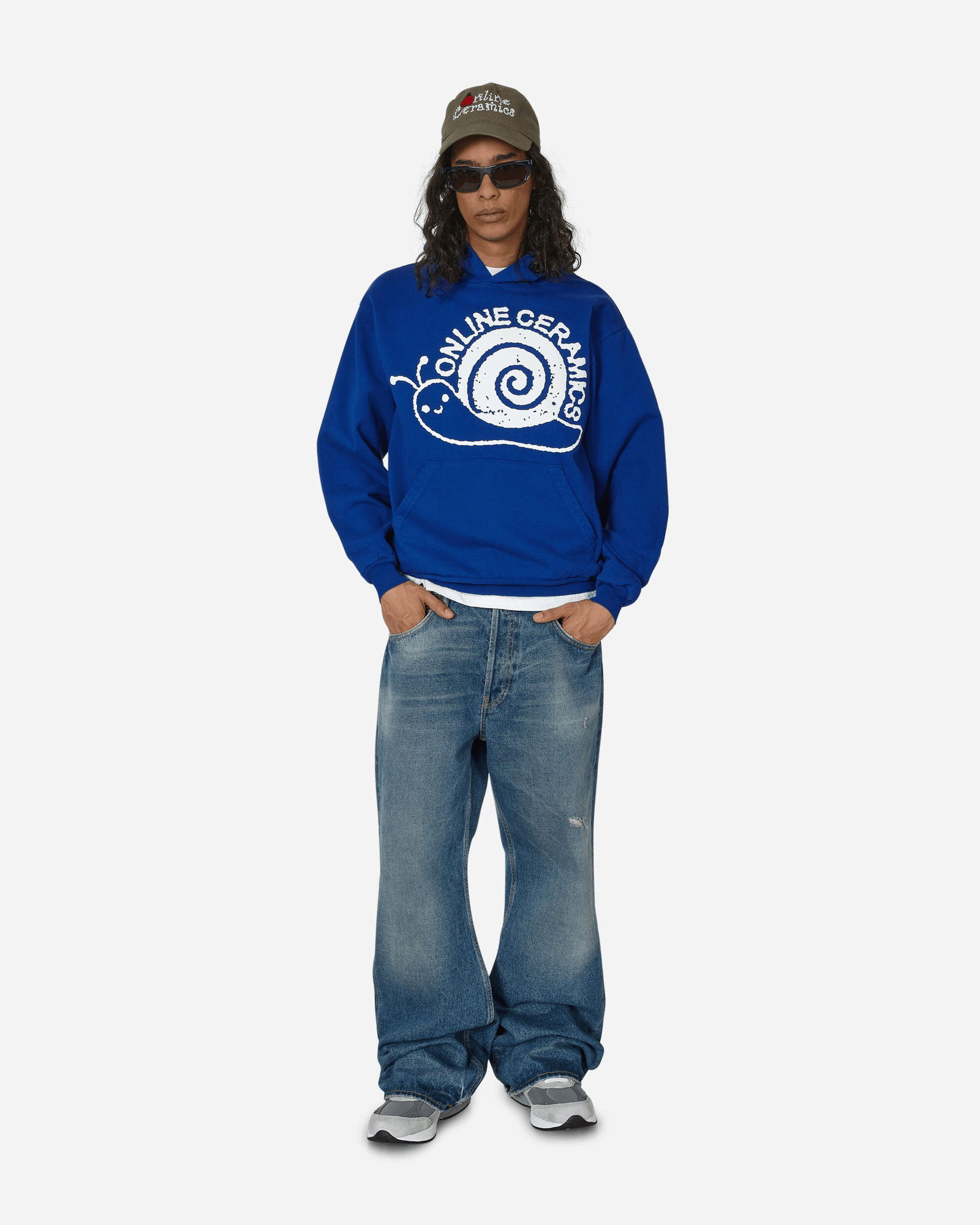 Snail Logo Hoodie Blue